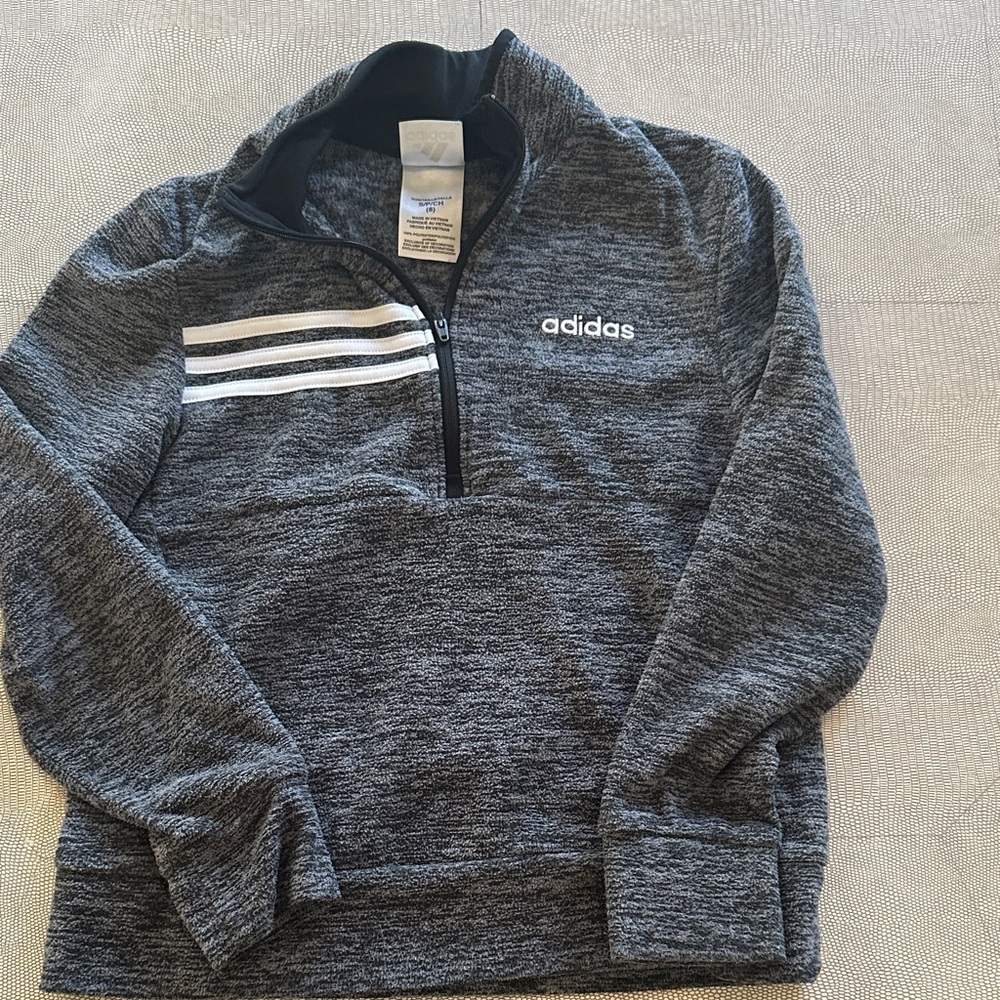 Adidas Kids Gray Half-Zip Sweatshirt